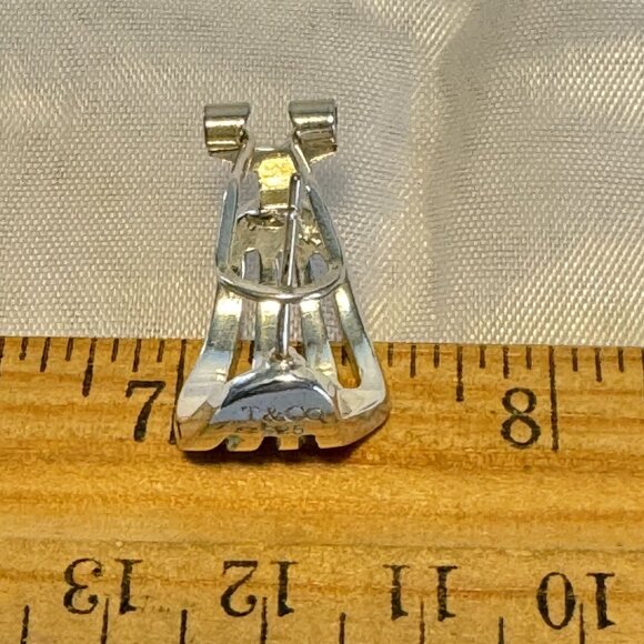 VTG Silver Untested Wavy Design Hoop Earrings Lever Back Posts 0.75'' Length - Picture 7 of 8